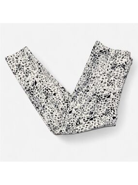 Freely Women’s Black and White Leopard Print Leggings Size XL